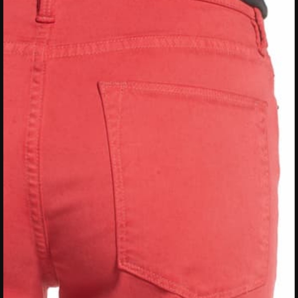 Frame Le-High Ankle Jeans High Waist Skinny Raw Hem Size 30 Vintage Red Wash NWT - Picture 11 of 15